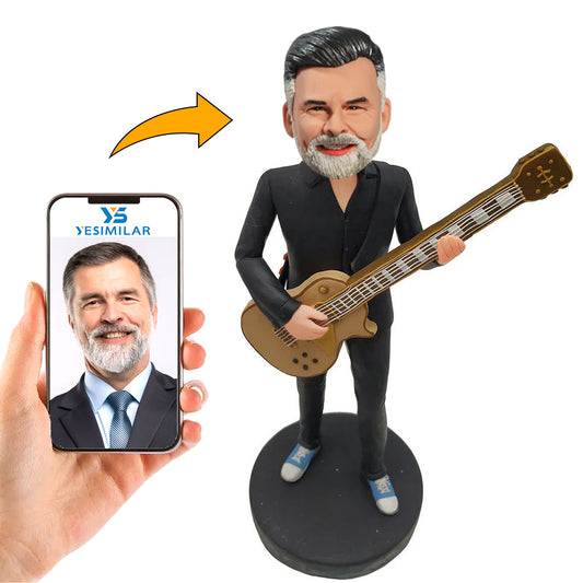 Male Guitarist Wearing Suit Custom Bobbleheads
