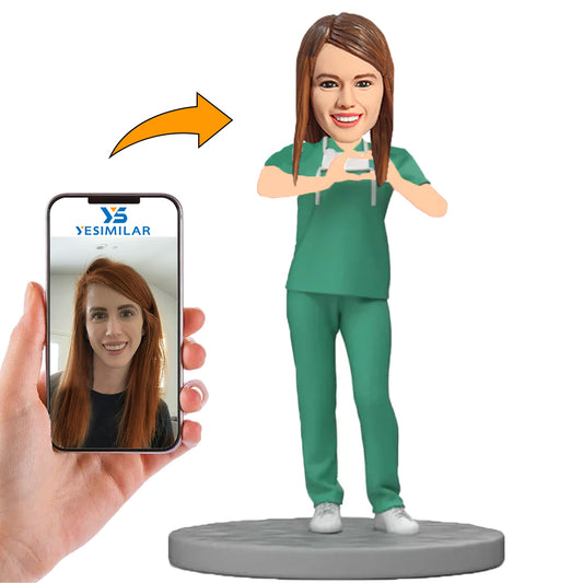 Beautiful Nurse Custom Bobbleheads Handcraft
