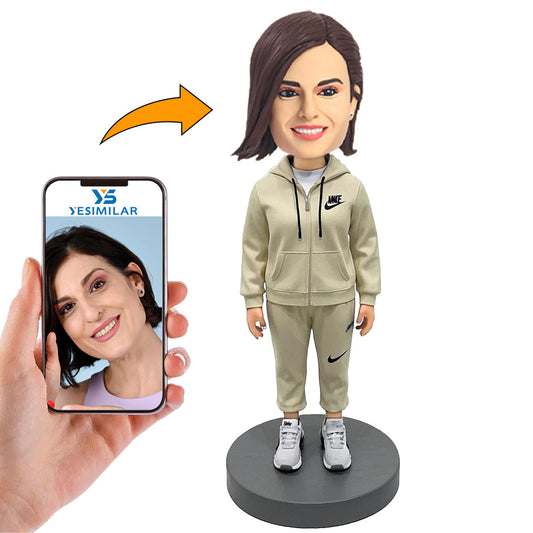Handcraft Woman In Nike Suit Custom Bobbleheadss