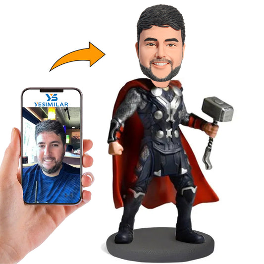 Man in Armor with Hammer Custom Bobbleheads