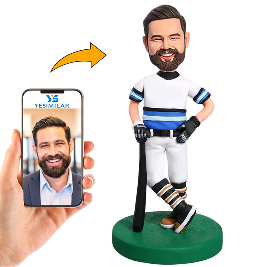 Baseball Player in Sportswear Custom Bobbleheads