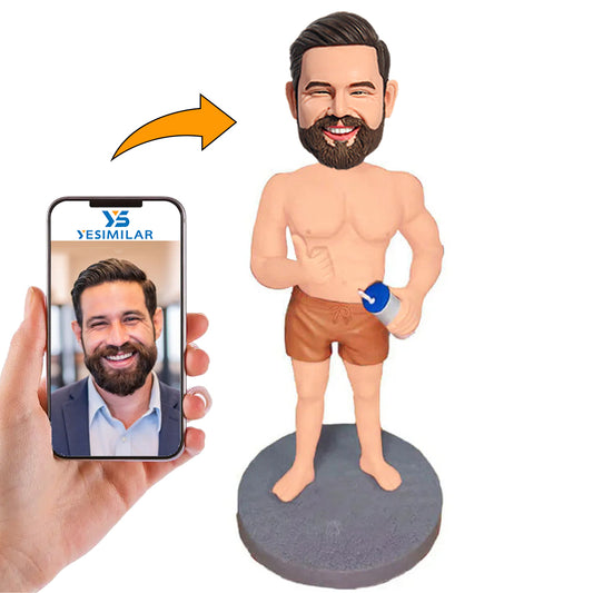 Fitness Man with Cup Custom Bobbleheads