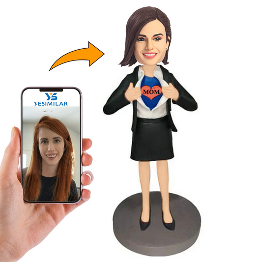 Black Suit Boss Mom Custom Bobbleheads