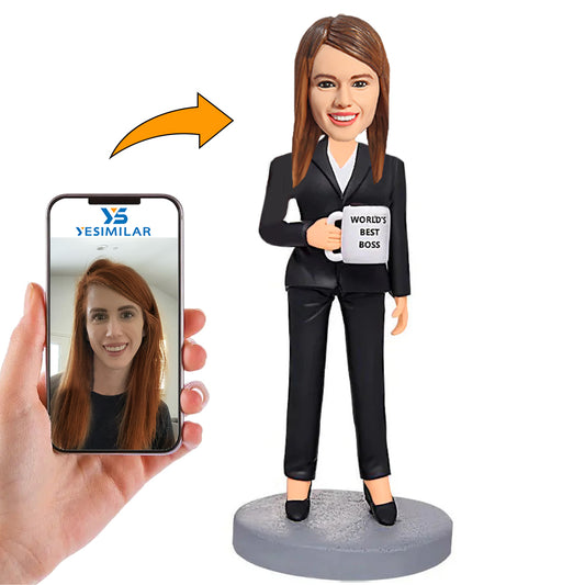 Female World's  Boss Custom Bobbleheads