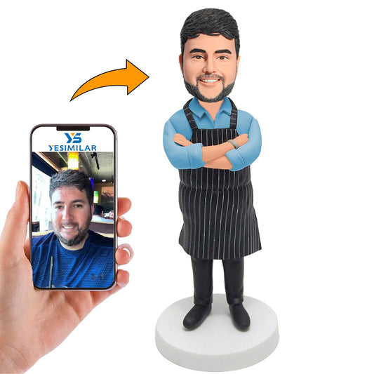 Chef in Chef Uniform Custom Bobbleheads