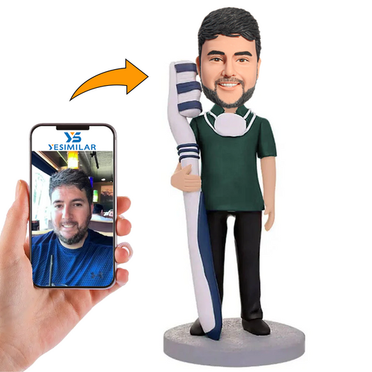 Dentist Holding a Toothbrush Custom Bobbleheads
