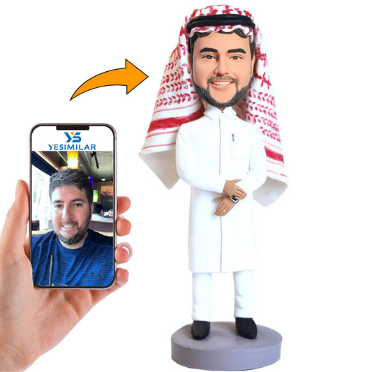 Man Wearing a Headscarf Custom Bobbleheads