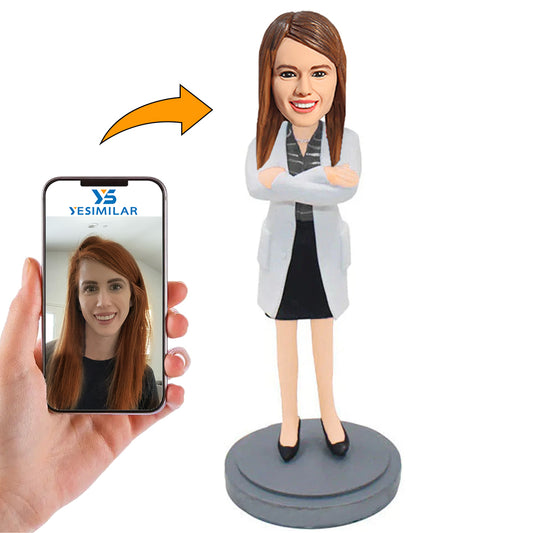Professional Female Doctor Custom Bobbleheads Handcraft Gifts
