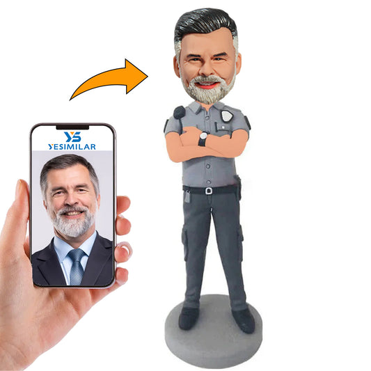 Policeman in Grey Shirt Custom Bobbleheads