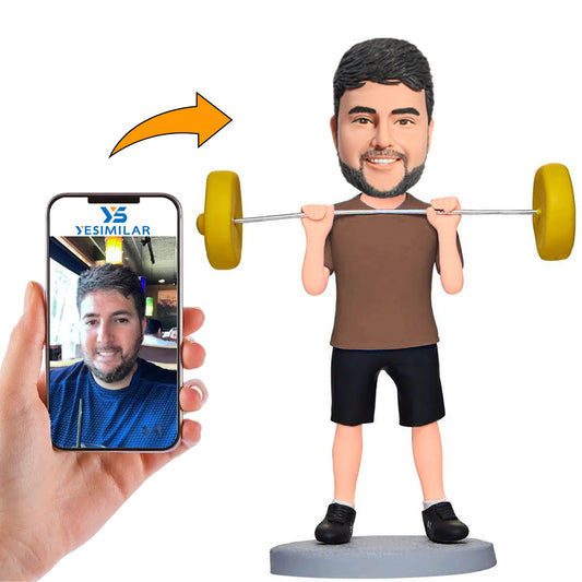 Man Lifting Weights Fitness Custom Bobbleheads