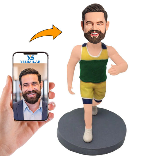 Handcraft Man Running Custom Bobbleheads
