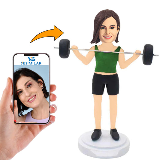 Weightlifting Woman Custom Bobbleheads