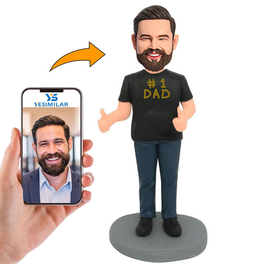 #1 Dad Handsome Man Custom Bobbleheads