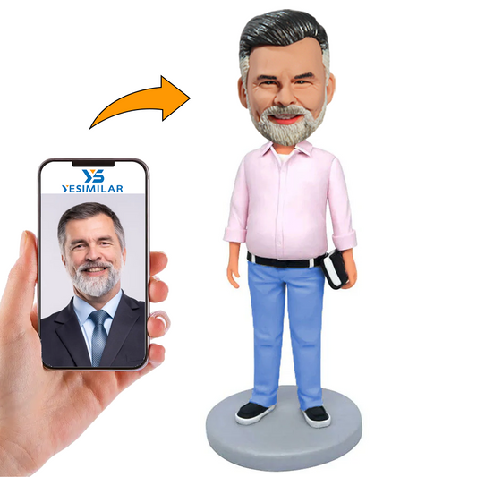 Pink Shirt Male Custom Bobbleheads