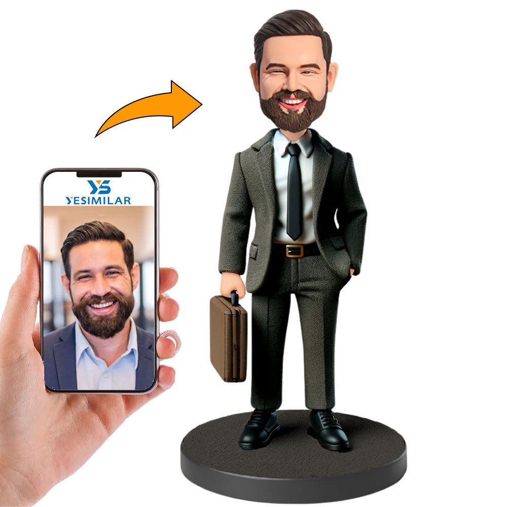 Design your own bobblehead, custom bobbleheads made to order, bobblehead holding hotsell mobile phone, personalized bobblehead