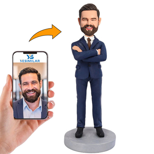 Handmade Businessman Custom Bobbleheads Gifts for Him