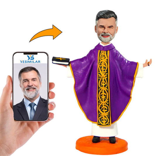 Purple Suit Priest Custom Bobbleheads