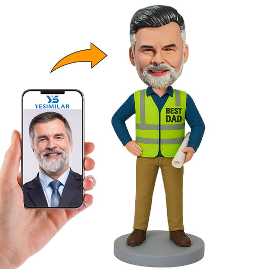 Handcraft Best Dad Engineer Custom Bobbleheads