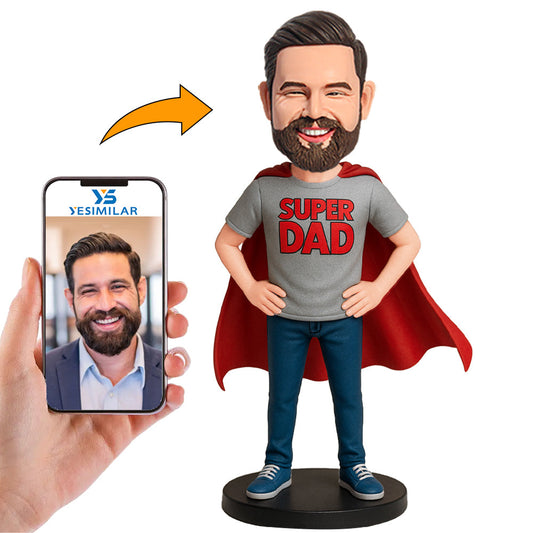 Handcraft Super Dad Superhero Custom Bobbleheads