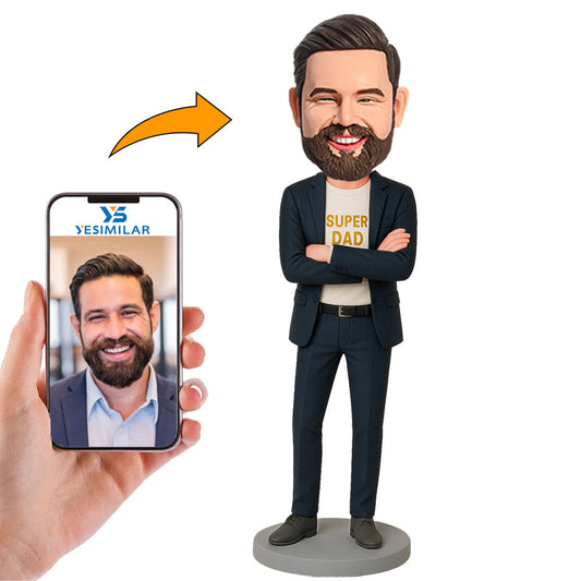 Handcraft Super Dad Boss Custom Bobbleheads