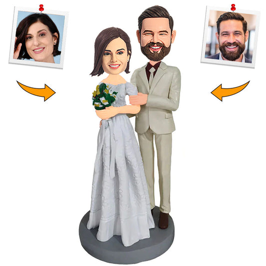 Couple in Wedding Dress Custom Bobblehead