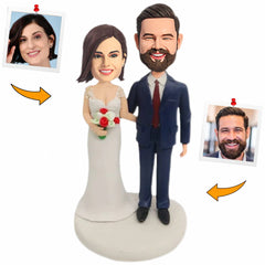 Happiness Wedding Happy Couple Custom Bobbleheads