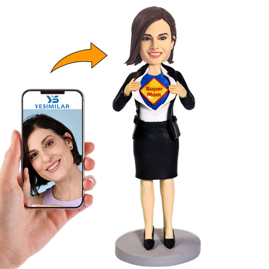 Super Mom Business Super Woman Custom Bobbleheads