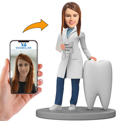 Handcraft Dentist with Tooth Physician Custom Bobbleheads