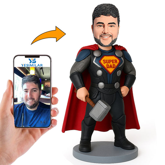 Super Dad Thor Custom Bobbleheads