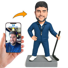 Casual Hockey Player Custom Bobbleheads