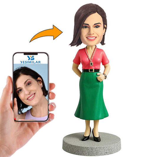 Handcraft Rich Modern Female Custom Bobbleheadss