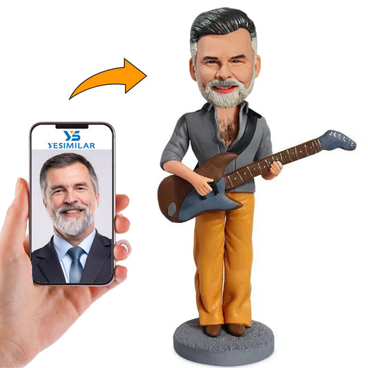 Bassist Playing Bass Custom Bobbleheads