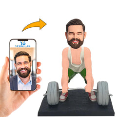 Sports Weightlifting Man Custom Bobbleheads