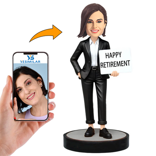 Happy Retirement Female Boss Custom Bobbleheads