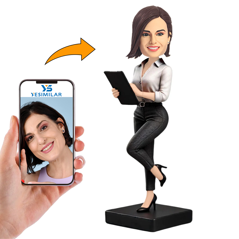 Handmade Business Manager Office Female Custom Bobbleheads