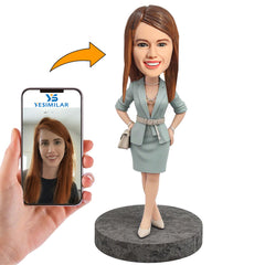 Handcraft Fashion Clutch Bag Woman Custom Bobbleheadss
