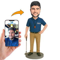 Golfer Coach Custom Bobbleheads
