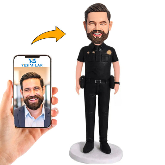 Black Suit Policeman Custom Bobbleheads