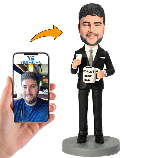 Handmade Business Man  Dad Custom Bobbleheads