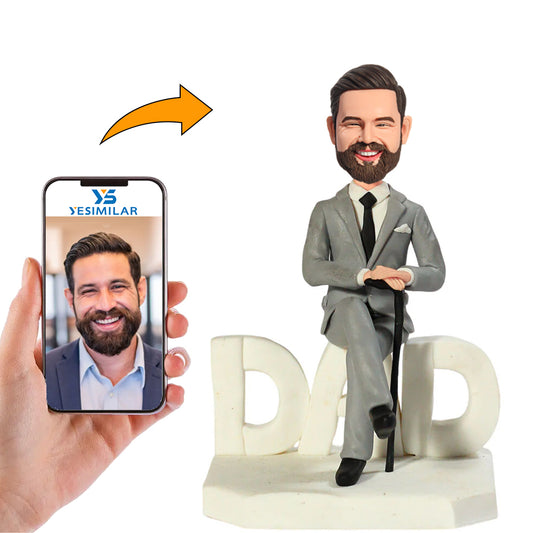 Handmade Cool Business Dad Custom Bobbleheads