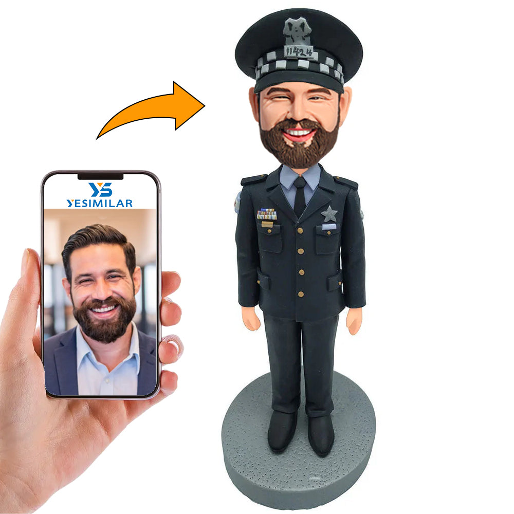 Male Police Officer Custom Bobbleheads