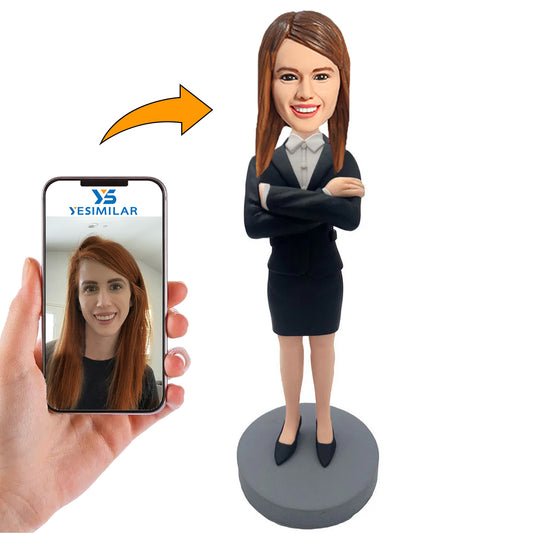 Female Lawyer Wearing Dress Custom Bobbleheads