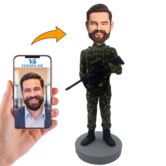Combat Soldiers Holding M4A1 Custom Bobbleheads