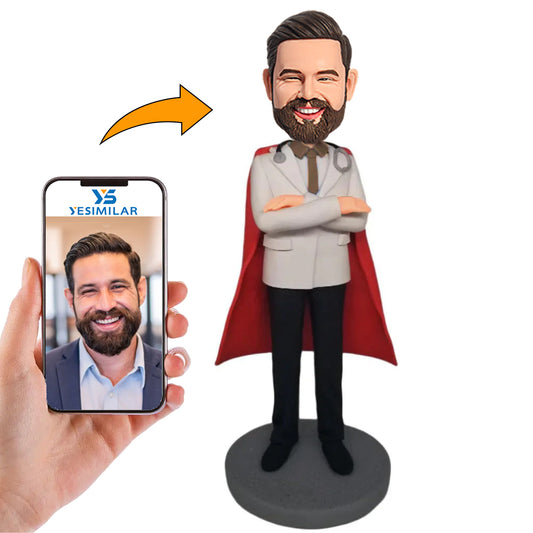 Doctor in Suit and Cape Custom Bobbleheads