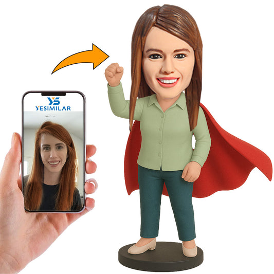 Handcraft Woman In Red Cloak Custom Bobbleheads