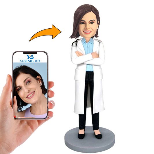 Female Doctor Hug Custom Bobbleheads