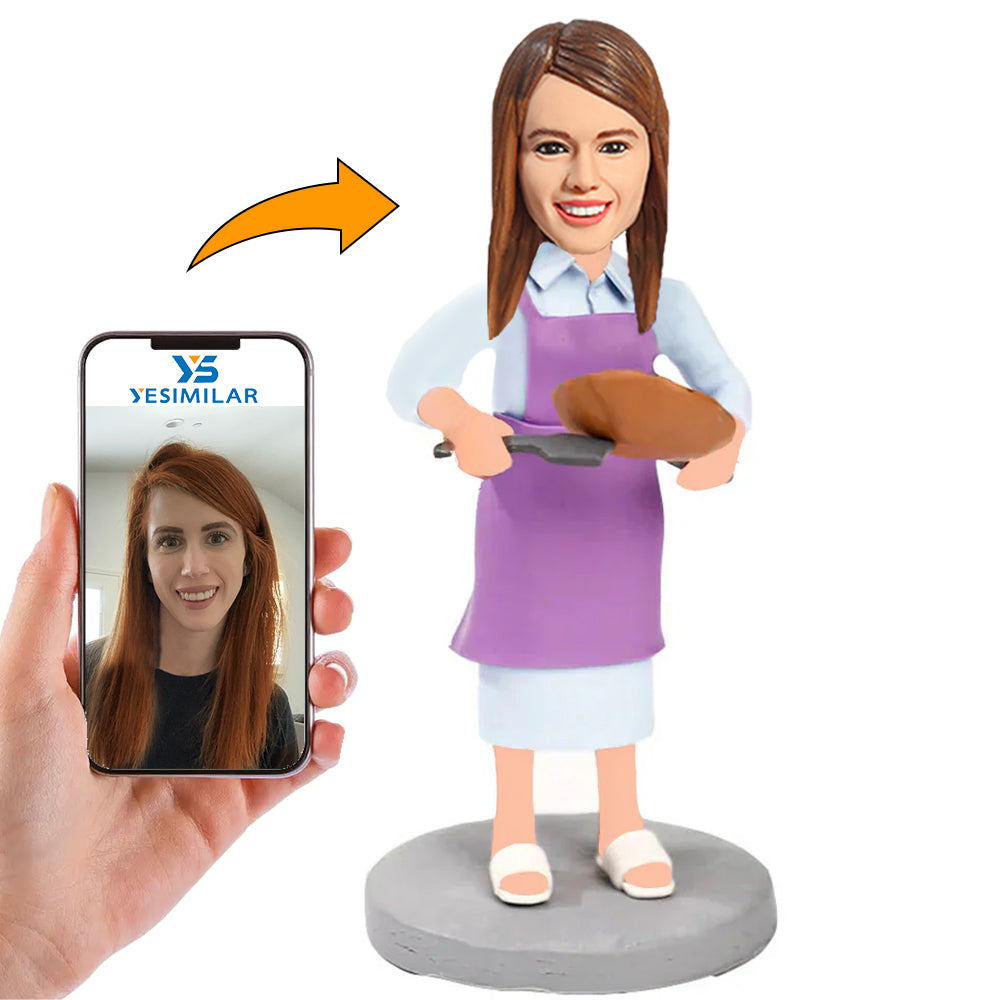 Cook Mom Chef Woman Custom Bobbleheads