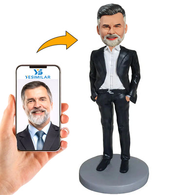 Custom Businessman with Hands in Pockets