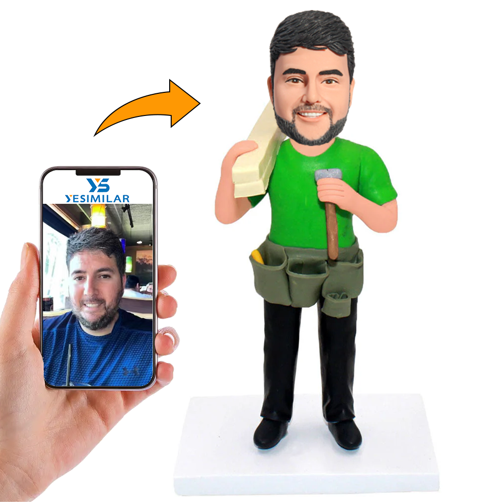 Man Carrying Wood Custom Bobbleheads
