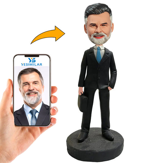 Business Man with Bag Custom Bobbleheads
